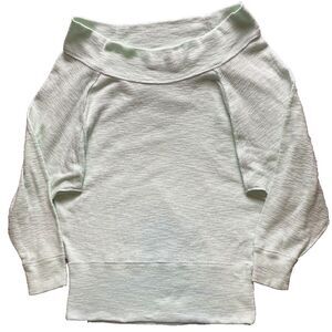 We The Free People‎ Shirt Womens Medium Mint Green Off Shoulder Pullover Ladies
